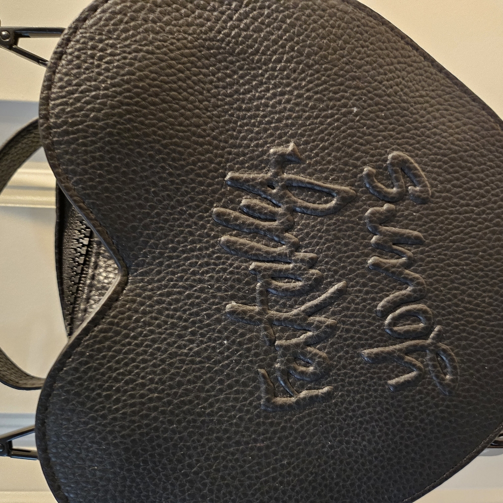 Black Heart-Shaped Bag
